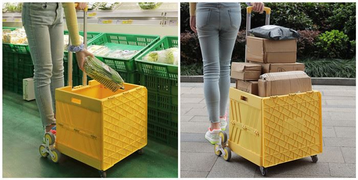 plastic folding trolley with custom logo